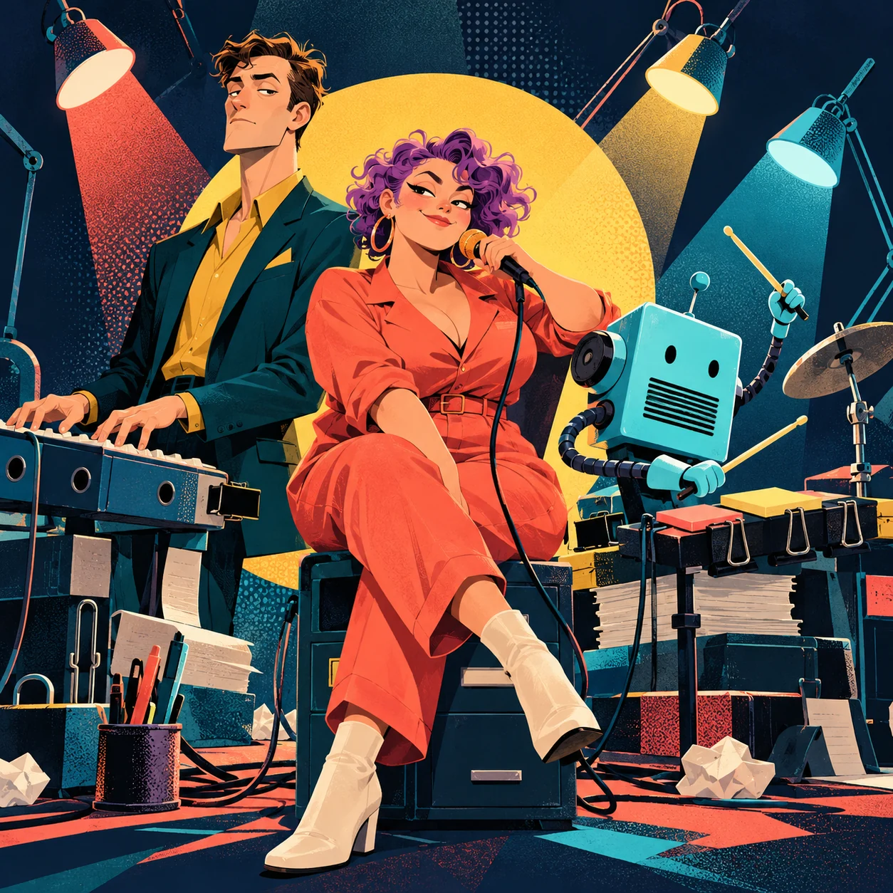 Le trio au sérieux imperturbable